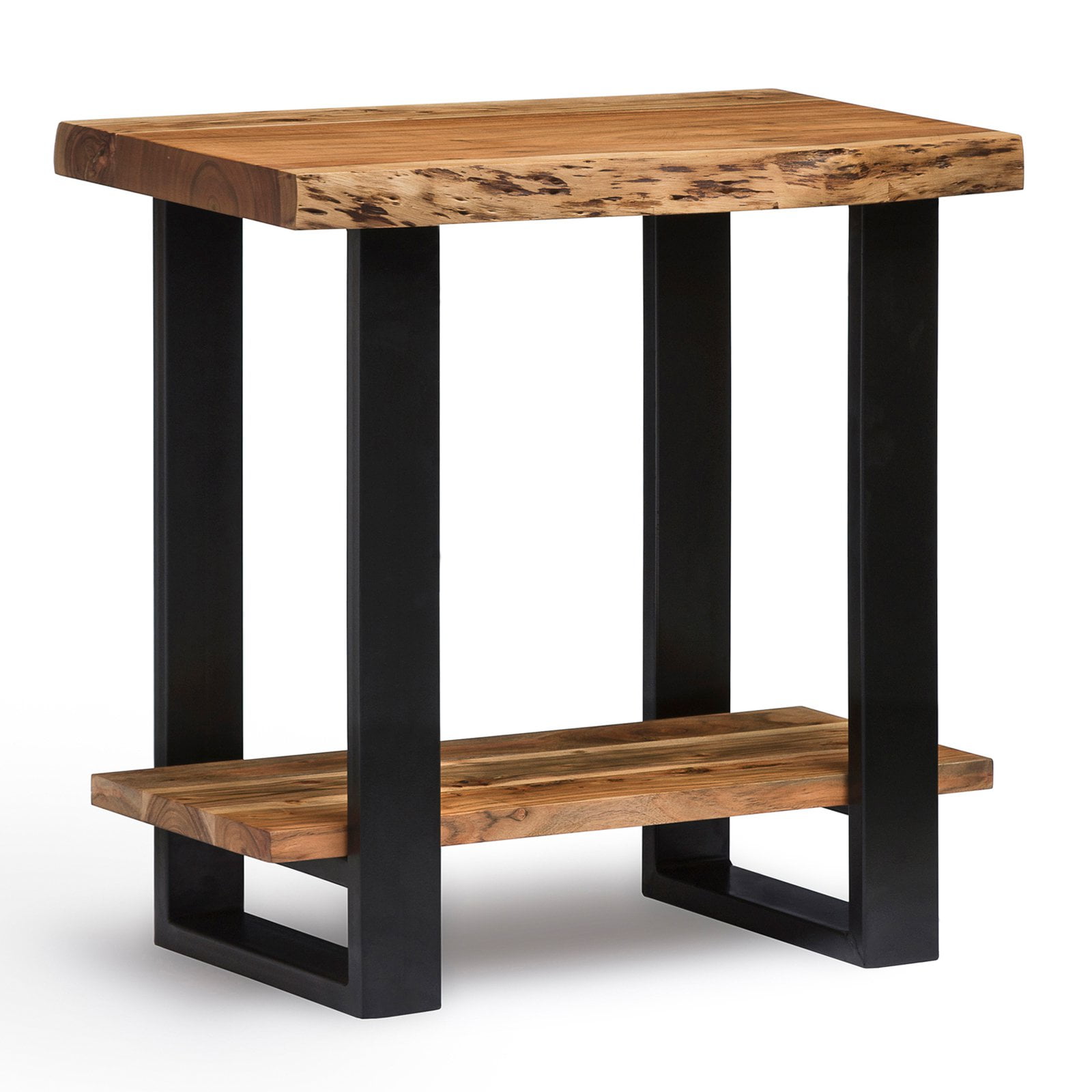 Alpine Natural Live Edge Wood End Table