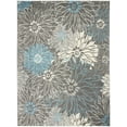 thumbnail image 2 of Nourison Passion Floral Charcoal/Blue 9' x 12' Area Rug, (9x12), 2 of 8