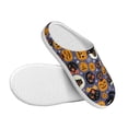 thumbnail image 3 of Disketp Spooky Cats And Halloween Pumpkins Women's Men's Slippers Plush Slip-On House Slipper for Winter Indoor Soft Cushion Non-slip Fluffy Slides Slippers-11, 3 of 7