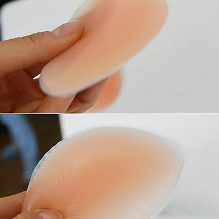 Biplut 1 Pair Women Fashion Soft Silicone Gel Bra Breast Enhancer Push Up  Inserts Pads 