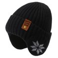thumbnail image 3 of Black Winter Knit Beanie Hat for Women Jesus Hat Skiing Cycling Ear Flaps Muffs Cap 6Packs Bulk Order Wholesale, 3 of 5