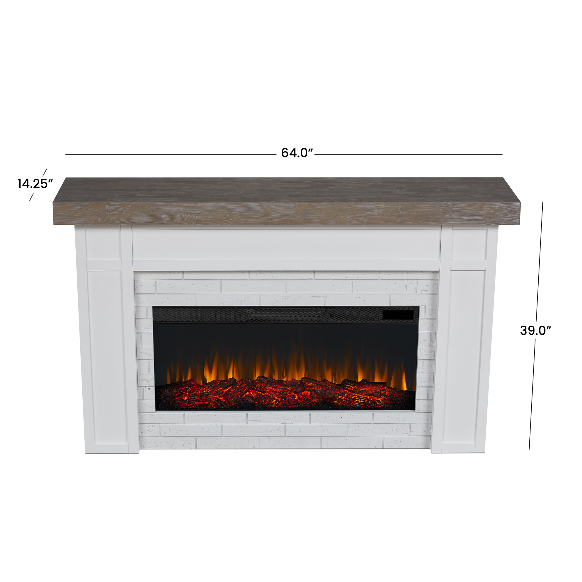 Real Flame Cravenhall Solid Wood and Glass Landscape Electric Fireplace in  White - Walmart.com