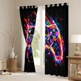 thumbnail image 3 of Feelyou Modern Gamepad Lover Curtains Pack of 2 (42x84 Each) for Boys, Video Game Player Curtains Blackout, Neon Stripes Lines Bedroom Curtains, Window Curtains Bedroom Decor, 3 of 6
