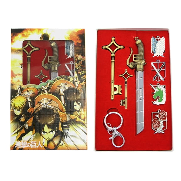 Key, ODM, & Emblem - Attack on Titan Necklace & Keychain 7 pc. Pendant