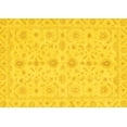 thumbnail image 1 of Ahgly Company Machine Washable Indoor Rectangle Oriental Yellow Traditional Area Rugs, 6' x 9', 1 of 4