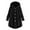 A-Black690, variant on XIAONU Women's Plush Hooded Coat Oversized Fit Button Front High Low Hem Jacket Warm Cozy Winter Home Casual Outerwear