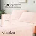 thumbnail image 3 of SGI Bedding 1000 TC Egyptian Cotton Bed Sheet Set - Full Size Sheets 1000 Count Sheets for Full Size Bed - Soft, Durable Sheets Cotton Sheets in 1000 TC 15" Deep Peach, 3 of 7