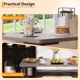 thumbnail image 3 of Juego de Mesa de Comedor de 3 Piezas, Juego de Mesa de Comedor Estilo Farmhouse para 4, Mesa de Cocina con 2 Sillas Tipo Banco Tapizadas, Mesa y Sillas de Cocina para Espacio Pequeño, Cocina, Comedor, 3 of 7