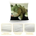 thumbnail image 4 of Cute Soft Weighted Dinosaur Stuffed Animals, Green Dino Stuffed Plush Animal Throw Pillows, Kawaii Plushies Hugging Toy Gifts for Kids, 4 of 5