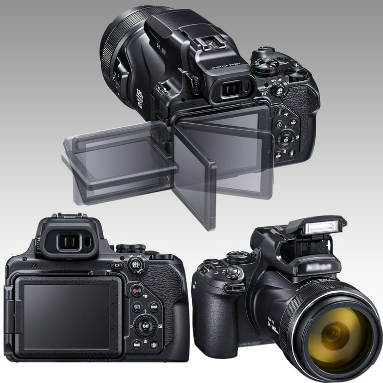  Nikon COOLPIX P1000 Digital Camera (26522) + Deluxe Padded  Camera Bag + 77mm UV Filter + Color Multicoated 6pcs Filter Set + SanDisk  64GB Extreme PRO Memory Card + More (Renewed), Black : Electronics
