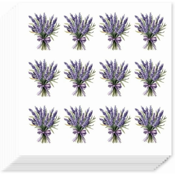 240Pcs Lavender Stickers Lavender Bouquet Paper Decals Self-Adhesive Label Stickers for Party Gift Favors Envelope Seals Goodie Bags Scrapbooking Craft Calendars Journals Album 20pcs