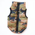 thumbnail image 1 of Ropa para mascotas, abrigo para perros pequeños a prueba de viento, chaqueta cálida de invierno para cachorros con cremallera, chaleco a prueba de nieve para perros con anillo en D, disfraz de algodón, 1 of 5