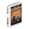 thumbnail image 3 of Heavy-Duty 1 in. Capacity 11 in. x 8.5 in. 3 Ring Round Ring View Binder with Extra-Durable Hinge - White, 3 of 3