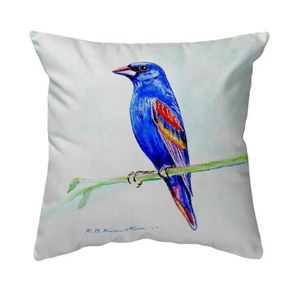 Betsy Drake NC825 16 x 20 in. Blue Grosebeak No Cord Pillow