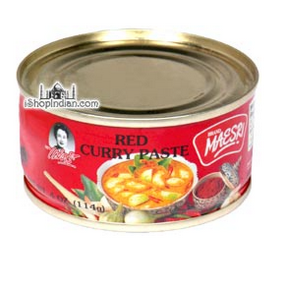 Maesri Red Curry Paste - 4 oz Pack of 4