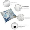 thumbnail image 4 of Nawypu  Nautical Coastal Throw Pillow Covers Outdoor Decorative Beach Ocean Themed Throw Pillowcases Starfish Seashell Square Cushion Cover for Couch Bedroom Living Room Set of 2  Blue, 4 of 6