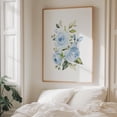 thumbnail image 6 of Blue Flowers, Watercolor Flowers, Blue Roses, Greenery, Boy Nursery - Illustration Watercolor Floral Flowers Botanical Garden Pastel Nature Unframed Wall Art Print 6 x 8 inches, 6 of 13