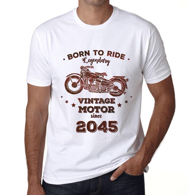 Men's Graphic T-Shirt Born to Ride Legendary Motor Since 2045