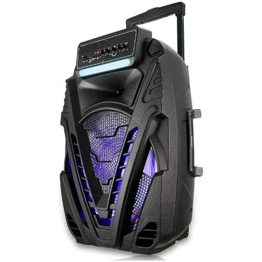 TOPTECH SPARK-15 Bluetooth Speaker, 15" Woofer, LED Lights, Black