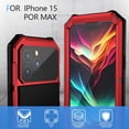 thumbnail image 2 of For iPhone 15 Pro Case Heavy Duty Protection With Built in Lens Screen Protector Rugged Stand 360 Full Body Military Grade Metal Bumper Phone Cases Men  15 Pro 6.1(Red, 15 Pro Case 6.1 2023), 2 of 14
