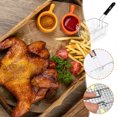 thumbnail image 2 of Ycandiee Mesh Fry Basket, Square Stainless Steel Deep Fryer Basket, Stainless Steel Deep Fry Basket with Rubber Handle Grip, Suitable for fry chicken, fish, french fries, 2 of 5