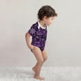 thumbnail image 4 of Balery Snowflake Gradient Purple Pattern Baby Climbing Clothes Infant Bodysuit Cute Infant Bodysuit Baby Romper-12 Months, 4 of 7