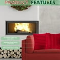 thumbnail image 4 of Double-sided wool-like plush decoration hug pillowcase, plush stripes soft pillowcase - Red, 4 of 5