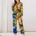 thumbnail image 2 of Sigee vintage Starry Sunflower for Women’s Pajama Sets Long-Sleeved Pjs Sets for Women 2 piece Sleepwear-X-Large, 2 of 7
