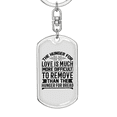 thumbnail image 5 of The Hunger For Love Stainless Steel or 18k Gold Premium Swivel Dog Tag Keychain, 5 of 9