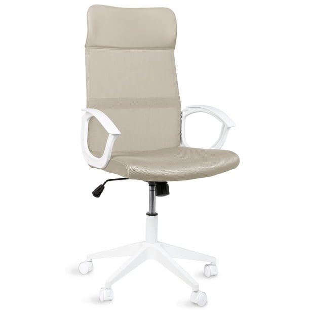MAGMALIFE Silla de Oficina Ergonómica con Reposacabezas, Respaldo de Malla Transpirable, Altura e Inclinación Ajustables, Reposabrazos Abatibles y Ruedas 360° Silenciosas, Soporta 150kg