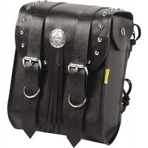 Willie & Max Universal American Classic Sissy Bar Bag (8 in L x 10 in W x 4.5 in H) - Black