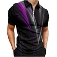 thumbnail image 1 of Shorts pour Hommes, T-Shirt Décontracté Imprimé à Manches Courtes Col en V, 1 of 3
