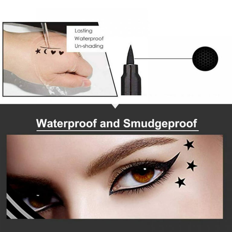 Double Head Liquid Eyeliner Pen + Eyeliner Stamp Moon Star - Temu