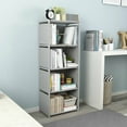CNCEST 4 Tier Ladder Bookcase Storage Rack Bookshelf Bookcase Clothes