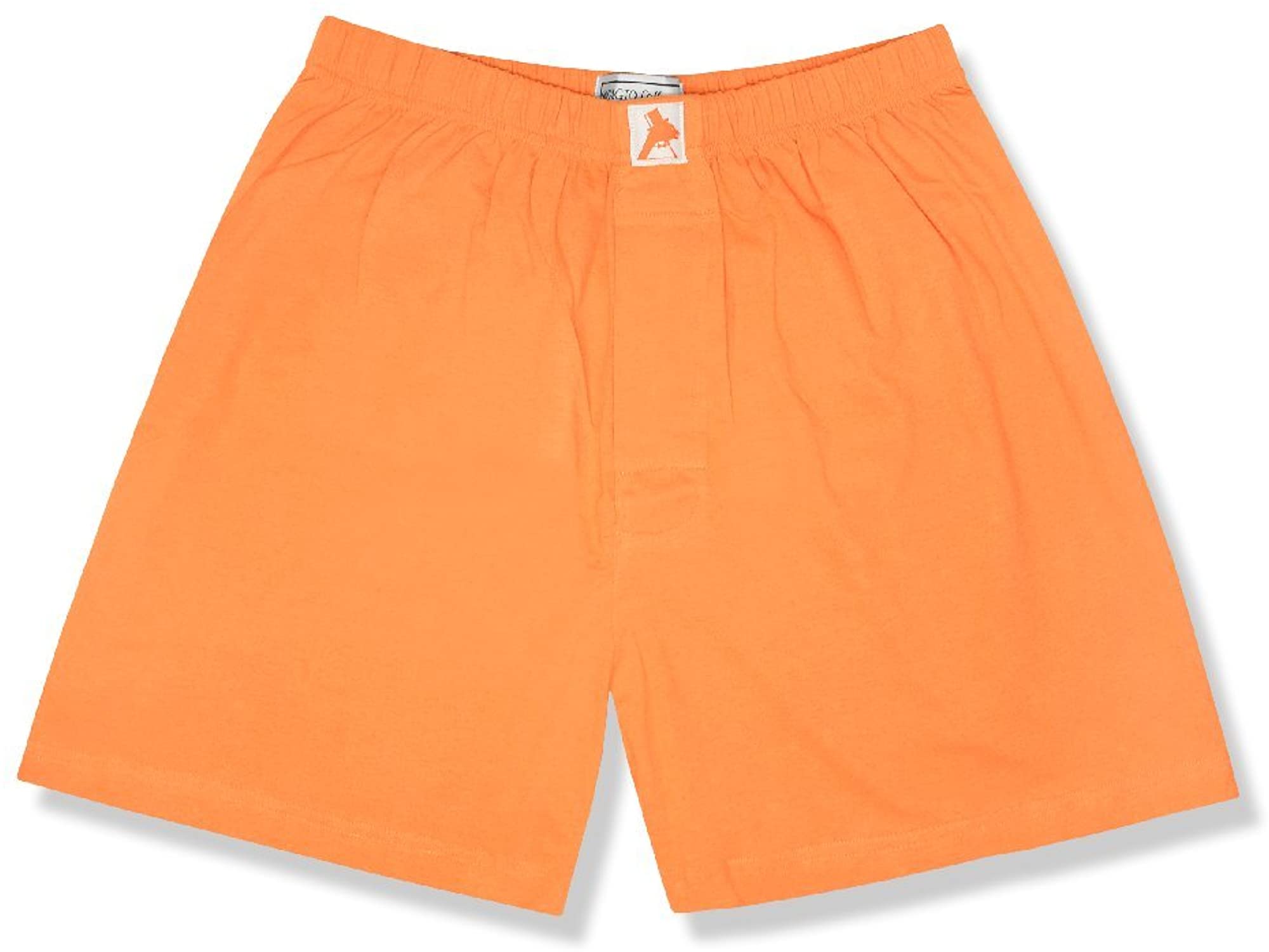 Biagio Mens Solid Burnt Orange Color Boxer 100 Knit Cotton Shorts Walmart Canada