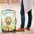 thumbnail image 4 of Goldendoodle Hello Spring Time Flower Floral Nature Travel Luggage Cover Doodle Dog Lover Gifts Idea Suitcase Dust Protective Decor - 02031, 4 of 5