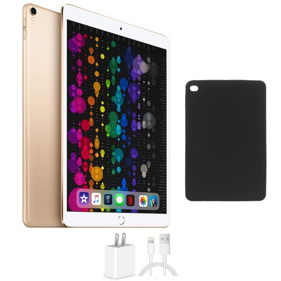 Restored Apple iPad Pro 10.5 256GB Gold Wi-Fi Bundle, Includes Protective Case and Charger