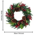 thumbnail image 3 of 20" Artificial Christmas Wreaths for Front Door Winter Door Wreath with Big Pine Cones,Pine Needles,Christmas Berry for Front Door Farmhouse Indoor Outdoor Holiday Home Decor, 3 of 8