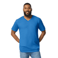 thumbnail image 5 of Gildan Men's V-Neck Short Sleeve T-Shirt Softstyle Casual Shirt, S Size, Royal Color Tees, Single Pack, 5 of 5