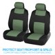 thumbnail image 3 of Juego completo de fundas para asientos de coche BDK PolyPro, verde sobre negro, 3 of 9