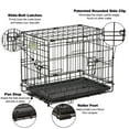 thumbnail image 4 of MidWest iCrate for Dogs & Cats, Metal, Double Door, Includes Leak-Proof Pan, Floor Protecting Feet, Divider Panel, Foldable, Black, 18" L x 11.70" W x 14.22" H, 4 of 6
