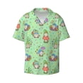 thumbnail image 5 of Daiia Spring Gnome Men's Linen Shirts Short Sleeve Casual Shirts Button Down Shirt for Men Beach Summer Wedding Shirt-X-Large, 5 of 6