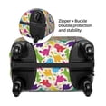 thumbnail image 4 of Lsque Colorful Dinosaurs Printed Luggage Cover, Travel Luggage Protector,Scratch and Dirt Resistant, Fits 18-32 Inch Luggage - Small, 4 of 9