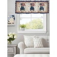 thumbnail image 4 of Happy Independence Day USA Flag Valances for Windows,Kitchen Valance Rod Pocket Short Curtain, Retro Blue Truck Valance Curtain Window Valances for Bedroom Bathroom Living Room 42x18in, 4 of 9