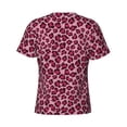 thumbnail image 6 of Qekee Rose Leopard Print Classic Fit T-Shirt Men's Shirt Men's Tight Short Sleeves for Exercise, Running, Mountaineering - Rose Leopard Print, 6 of 9