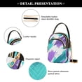 thumbnail image 4 of FORMRS Crossbody Bag for Women Quilted Travel Shoulder Cell Phone Purse with Chain Strap Handbag, Green Drawing, 4 of 7