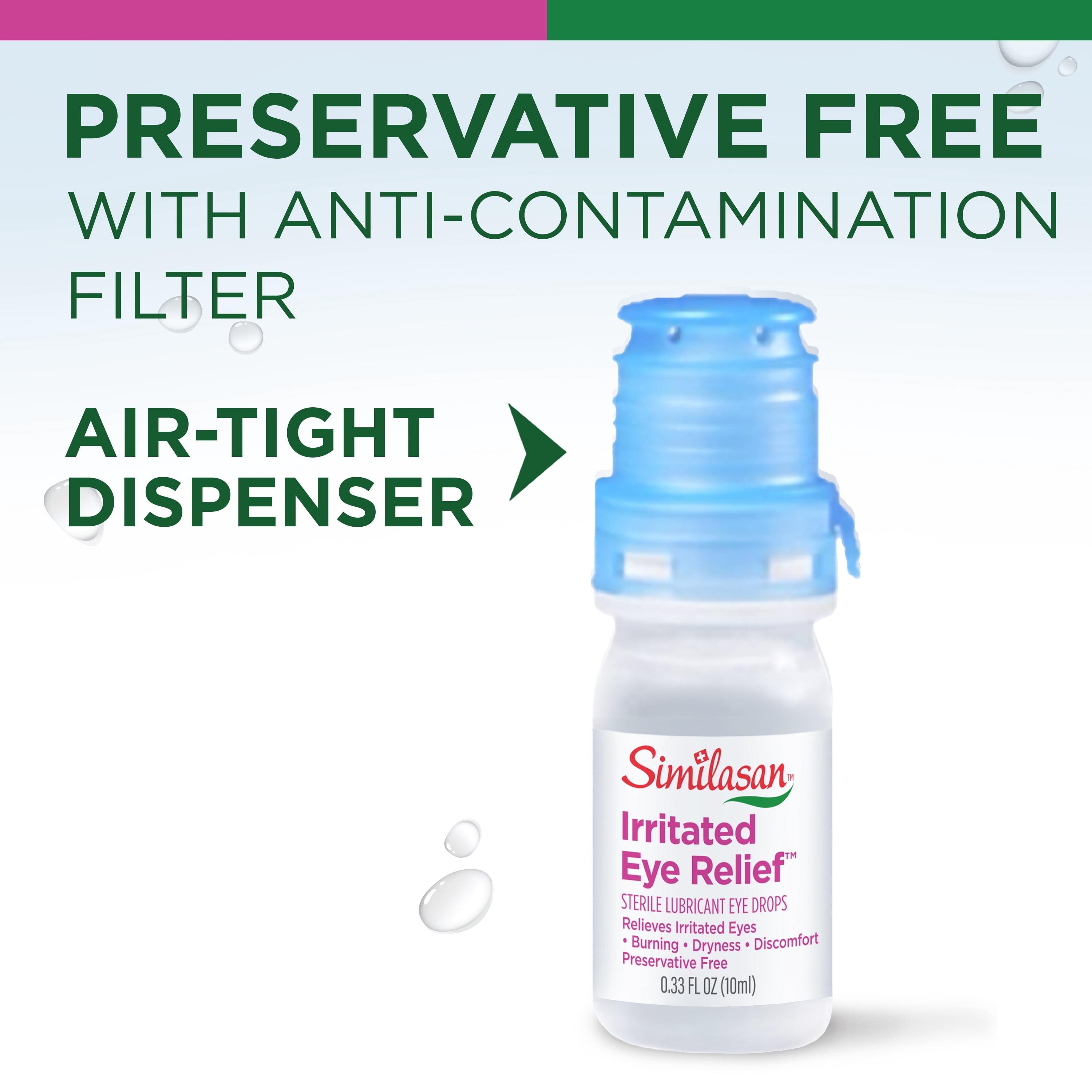 Similasan Preservative-Free Irritated Eye Relief Drops for Instant and Long-Lasting Comfort, 0.33 fl oz