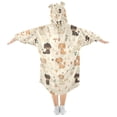 thumbnail image 2 of Wearable Blanket with Sleeves and Pocket Oversized Hooded Sweatshirt 3-14 YR Dog S, 2 of 7