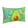 thumbnail image 2 of EasygdpAvocado Keep Calm Polyester Fiber Double-Sided Pillowcase,Super Soft,Comfortable And Luxurious Pillowcase,Not Easy To Break Or Deform- 16"X24", 2 of 9