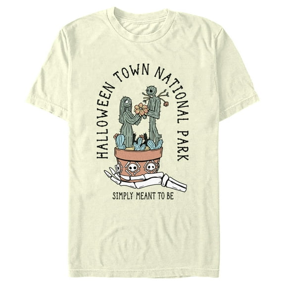 Men's The Nightmare Before Christmas Halloween Town National Park Graphic Tee Beige 3X Large